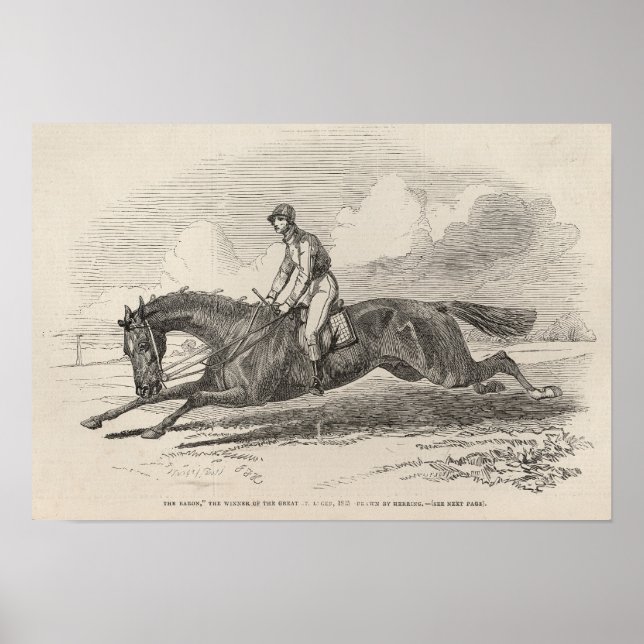 Baron, vinnaren av det Underbara St. Leger Poster (Framsidan)