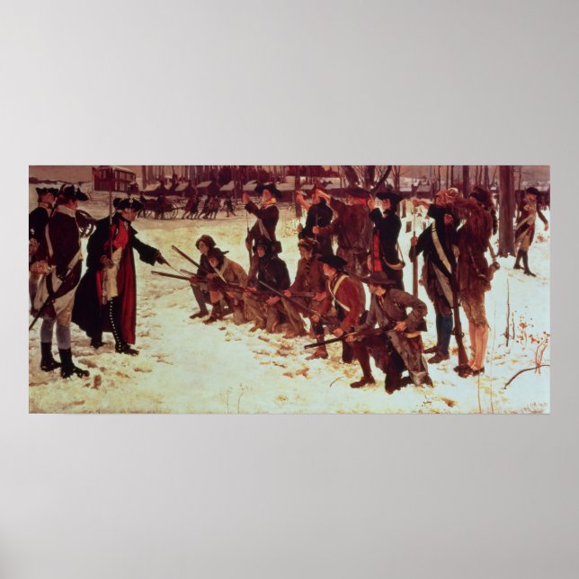 Baron von Steuben-borrning Amerikanska rekryter Poster (Framsidan)