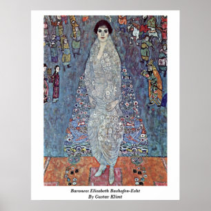 Baroness Elisabeth Bachofen-Echt av Gustav Klimt Poster