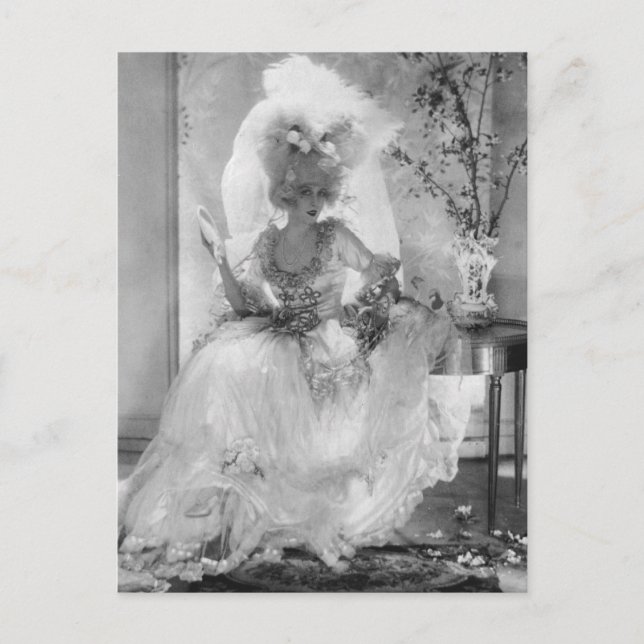 Baroness i Bröllop Dress Vykort (Framsida)