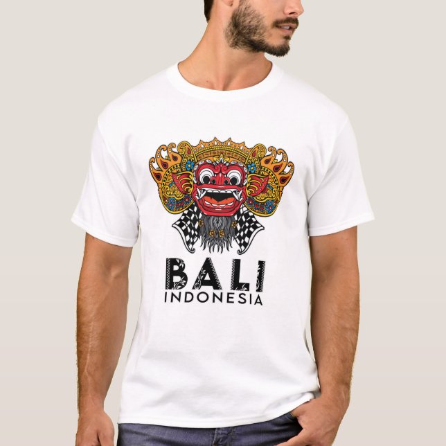 Barong Bali - Etnisk/traditionell T-Shirt-design T Shirt (Framsida)