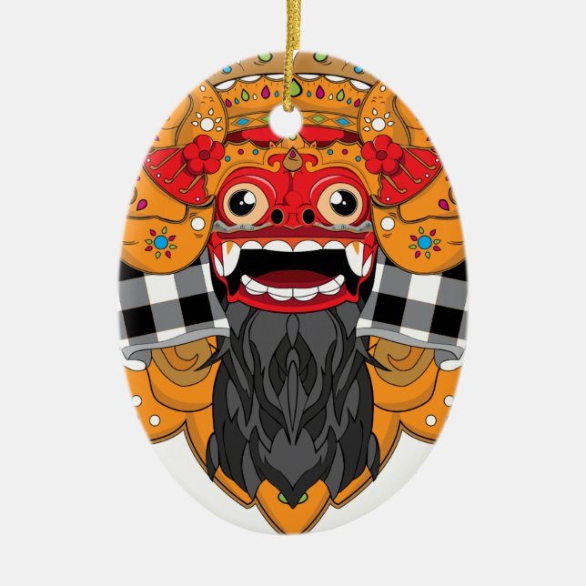 Barong Bali Julgransprydnad Keramik (Framsidan)