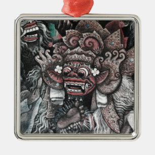Barong och Rangda Bali Julgransprydnad Metall