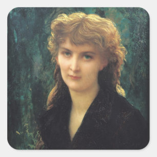 Baronness Eleonore d'Uckermann 1884 Fyrkantigt Klistermärke