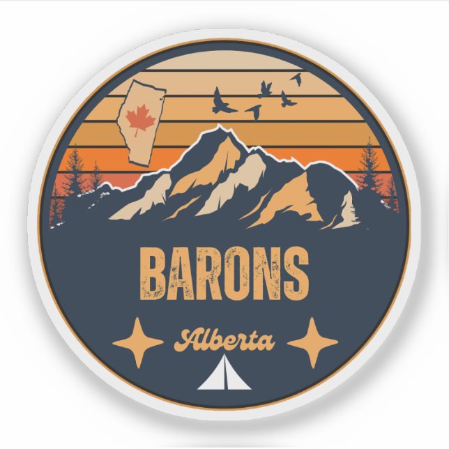 Barons, Alberta Klistermärken (Framsida)