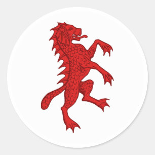 Barony Dun Carraig Populace Badge Runt Klistermärke