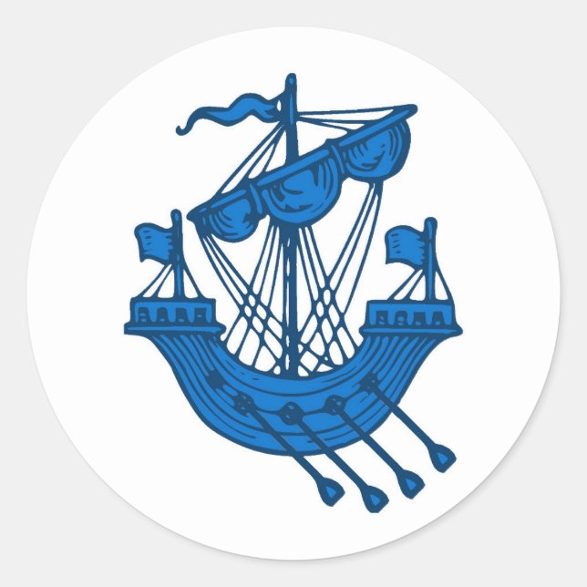 Barony Ildhafn Populace Badge Runt Klistermärke (Framsida)