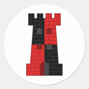 Barony Lonely Torn Populace Badge Runt Klistermärke