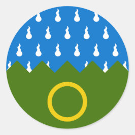 Barony of Endless Backe Populace Badge Runt Klistermärke