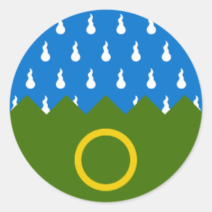 Barony of Endless Backe Populace Badge Runt Klistermärke