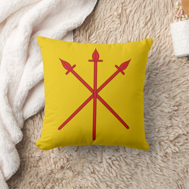 Barony Red Spears Populace Badge Dekorativ kudde (Filt)