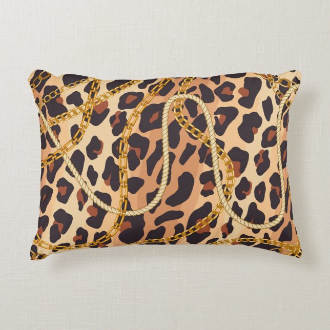 Baroque Animal Print, chain Design Prydnadskudde (Framsidan)