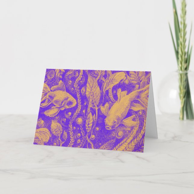 "Baroque Aquarium" - Tack för kortet Kort (Framsida)
