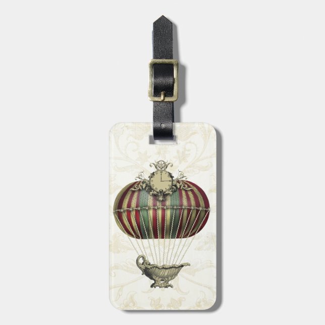 Baroque Ballon med klocka Bagagebricka (Vertikal Framsida)