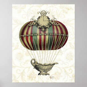 Baroque Ballon med klocka Poster
