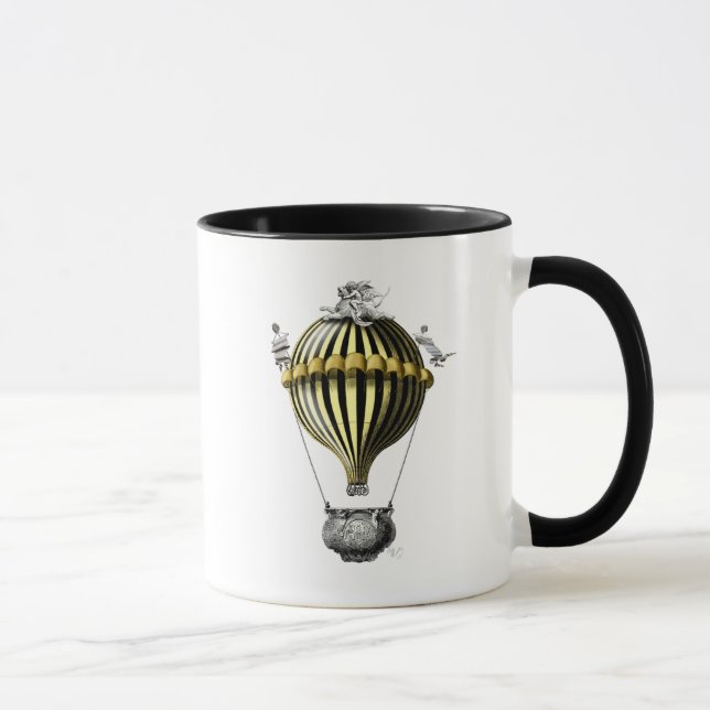 Baroque Balloon Black Gult Mugg (Höger)