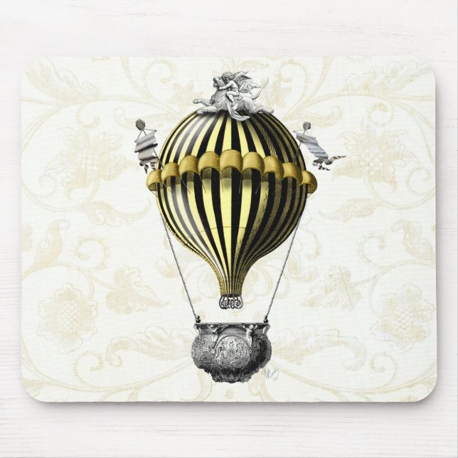 Baroque Balloon Black Gult Musmatta (Framsidan)