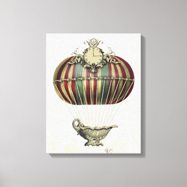 Baroque Balloon med Clock Canvastryck (Framsida)