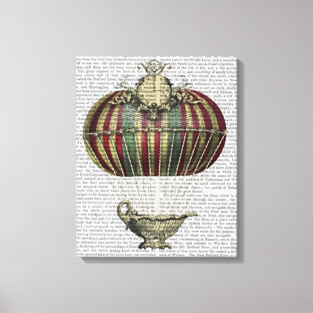 Baroque Balloon med Clock Canvastryck (Framsida)