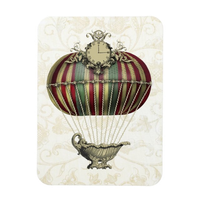 Baroque Balloon med Clock Magnet (Vertikal)