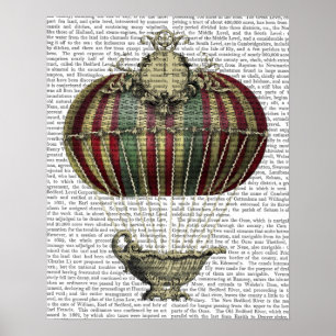 Baroque Balloon med Clock Poster