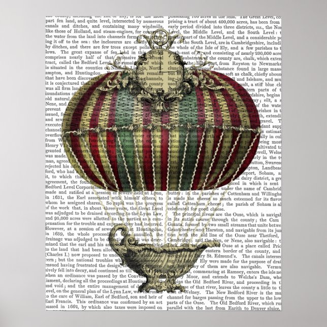 Baroque Balloon med Clock Poster (Framsidan)