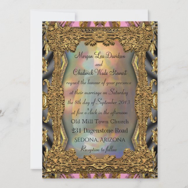Baroque Barnetcue Formal Wedding bjudande Inbjudningar (Framsida)
