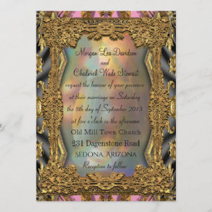 Baroque Barnetcue Formal Wedding bjudande Inbjudningar