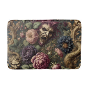 Baroque Battles & Blooms - Gothic Blommigt Design Badrumsmatta