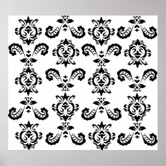 Baroque Black Print Poster