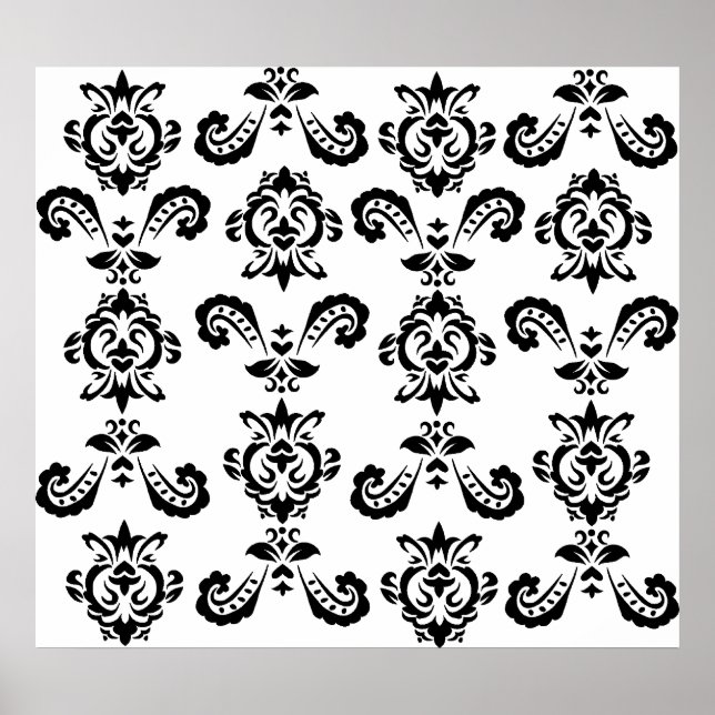 Baroque Black Print Poster (Framsidan)