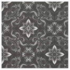 Baroque Black & White Fabric Tyg