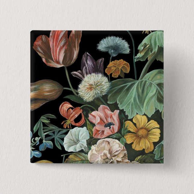 Baroque Blommigt - Bouquet of Flowers Knapp (Framsida)