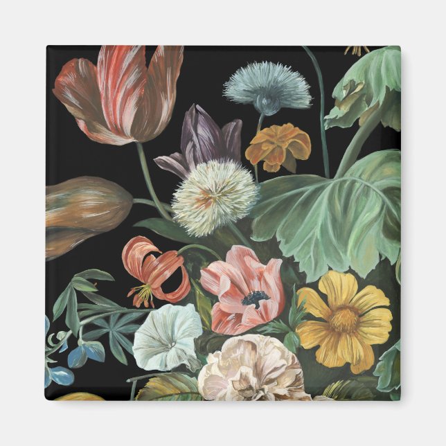 Baroque Blommigt - Bouquet of Flowers Magnet (Framsidan)
