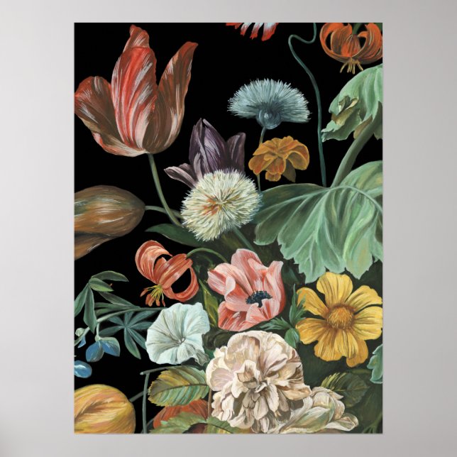 Baroque Blommigt - Bouquet of Flowers Poster (Framsidan)