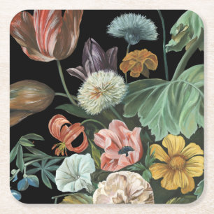 Baroque Blommigt - Bouquet of Flowers Underlägg Papper Kvadrat