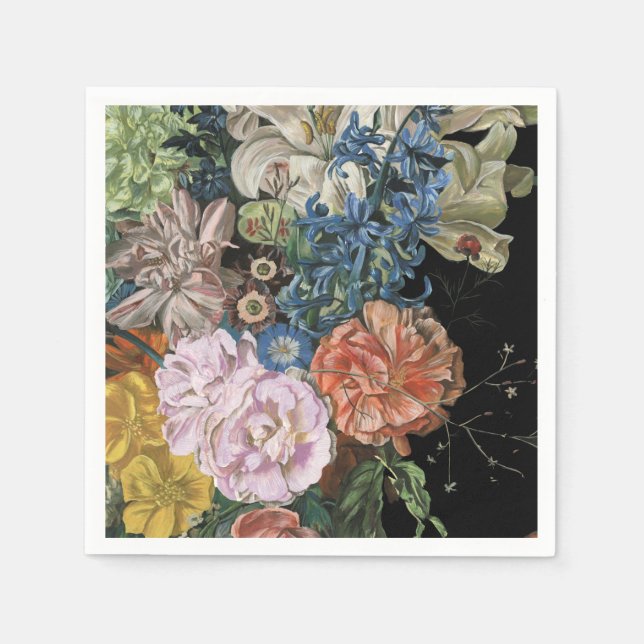 Baroque Blommigt - Bouquet Pappersservett (Framsidan)