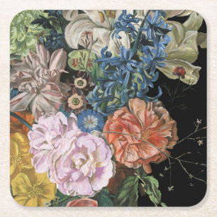 Baroque Blommigt - Bouquet Underlägg Papper Kvadrat