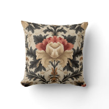 Baroque Blommigt Damask Pillow