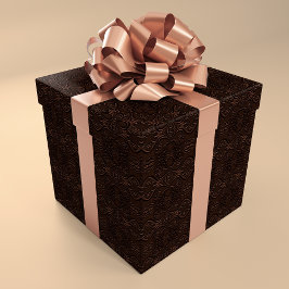 Baroque Blommigt Faux Leather Leathercraft Mönster Presentpapper