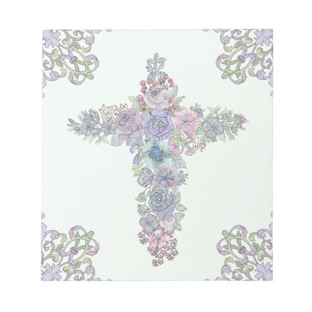 Baroque blommigt kor anteckningsblock (Framsida)