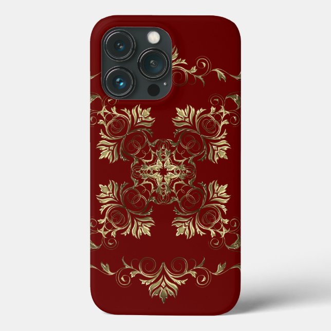 Baroque blommigt stil .  iPhone skal (Baksida)