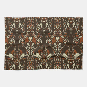 Baroque-Blommigten: Klassisk Vintage Tapet Kökshandduk