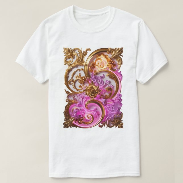Baroque Brilliance - Tillbaka kort till Rococo T Shirt (Design framsida)