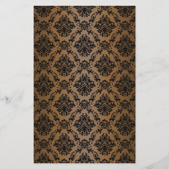 Baroque Brown Victorian Scrapbook Papper (Framsida)