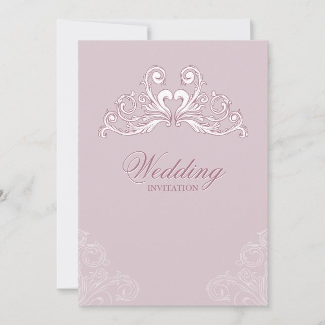 Baroque Classic bröllopsinbjudan Inbjudningar (Framsida)