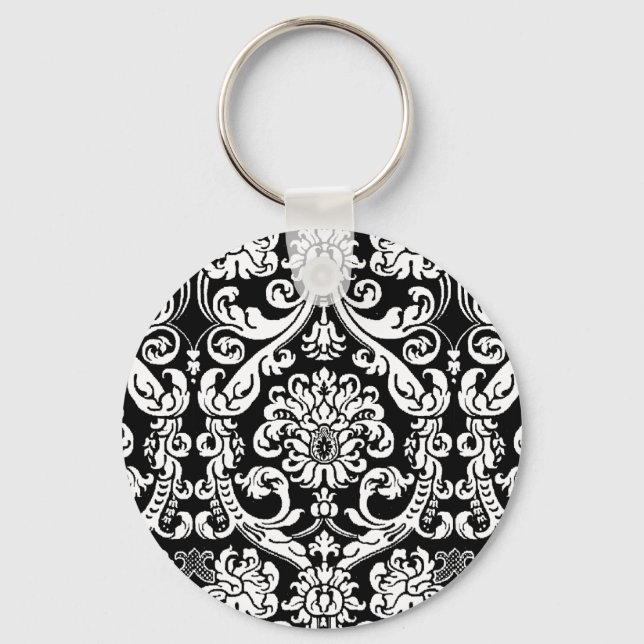 Baroque Damask Keychain Nyckelring (Framsida)