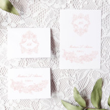 Baroque Dusty Rosa-Elegant, Namn-kort som går att
