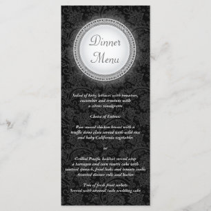 Baroque Ebony Plaque Menu Rack Card Meny