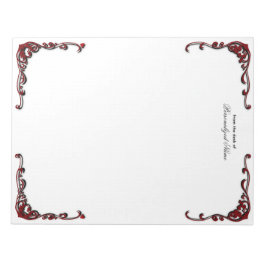 Baroque Elegance - Black Unlines Anteckningsblock